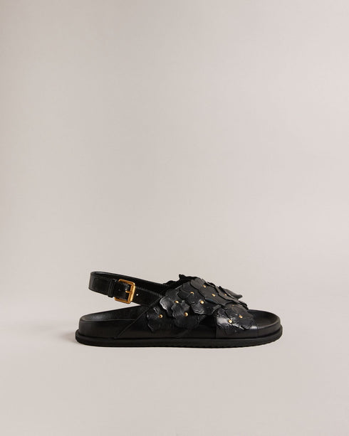 MIARAH-Sandals-Put a spring in your step with MIARAH. A classic slider style embellished with our mignature magnolias all over the straps, these shoes are just asking to see the sun. Take them to the beach, the pool or out in the city on a sunny day. Sliders Leather Magnolia embellished Ankle strap Open toe Metallic studs Buckle fastening- Ted Baker Romania